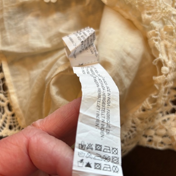 Zara Basic Collection Floral Lace Sleeveless Cream Top XS Feminine Cottagecore - Picture 5 of 8